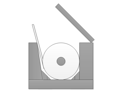400px paper roll common direction