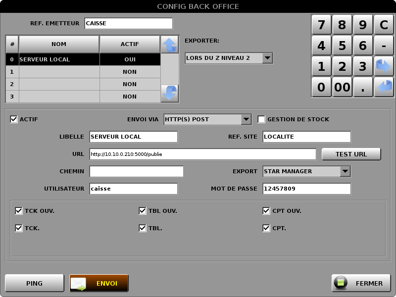 Csi law vision back office serveur local