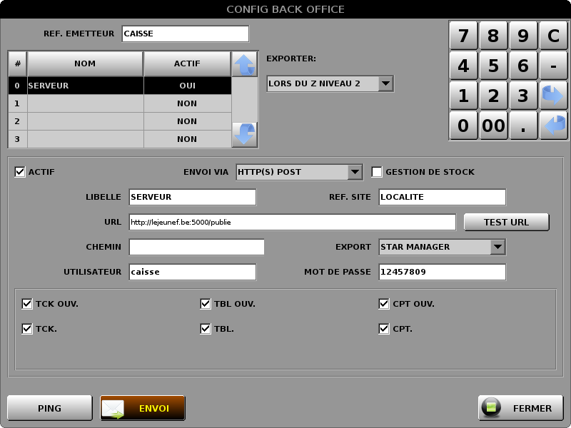 Csi law vision back office serveur